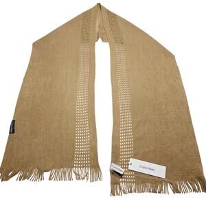 Women’s Calvin Klein Tan Scarf New with Tags One Size 74"